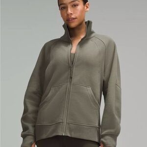 Lululemon Oversized Funnel-Neck Full Zip Long Scuba~ Army Green